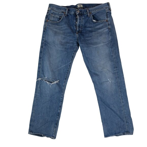 Citizens of Humanity Emerson Premium Vintage Button Fly Distressed Jeans Sz 30